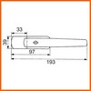 Fermeture de porte de frigo poignée droite S&S 1653 avec serrure 