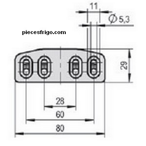 Gâche de porte 3.31.0769.0 pour fermeture STUV 3.31.2500.0 pour porte de chambre froide PIECES D'ORIGINE