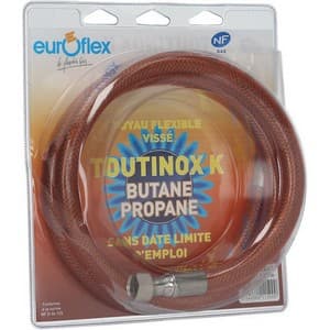 Tuyau Euroflex gaz inox 1500 mm M20x1,5 NF D36 125 butane propane PIECE D'ORIGINE