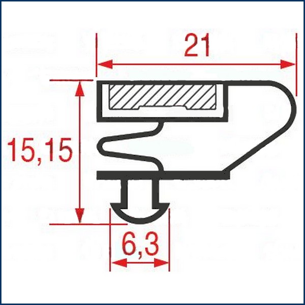 Joint à encastrer 1604x638 mm