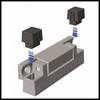 Charnière RAHRBACH série 4500/23 de porte de frigo laquée noir hauteur 100 mm décalage 23 mm PIECE D'ORIGINE