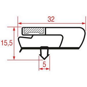 Joint  encastrer  Universel 587x392 mm PIECE D'ORIGINE