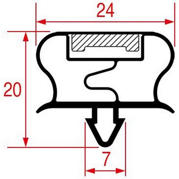Joint  ASCASO BU.653 à encastrer 600x420 mm PIECE D'ORIGINE