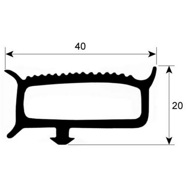 Joint porte cellule Friulinox 860x1960 mm profil 40x20 PIECE D'ORIGINE