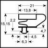 Joint POLARIS de porte de frigo par tronons de 2m profil 9704  clipser PIECE D'ORIGINE