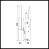 Fermeture ZANUSSI 032156 0541330500 7I032156 de porte de frigo poignée chromée entraxe 110 mm