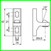 Gâche de fermeture RIEBER 32105017 pour porte de frigo PIECE D'ORIGINE