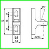 Fermeture STUV 3.30.0501  3.30.0501.0  3.30.0521  3.30.0521.0 pour porte de frigo poignée noir en ABS entraxe 118 mm PIECE D'ORIGINE