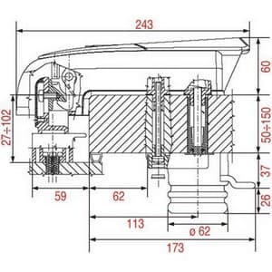 Fermeture 7325CQN INTERTECNICA R020544 R020719 R021287 avec serrure PIECE D'ORIGINE