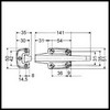 Fermeture de porte de frigo poignée courbée PANICOUPE FER652 entre-axe 36 mm PIECE D'ORIGINE
