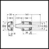 Fermeture de porte de frigo poignée courbée PANICOUPE FER652 entre-axe 36 mm PIECE D'ORIGINE