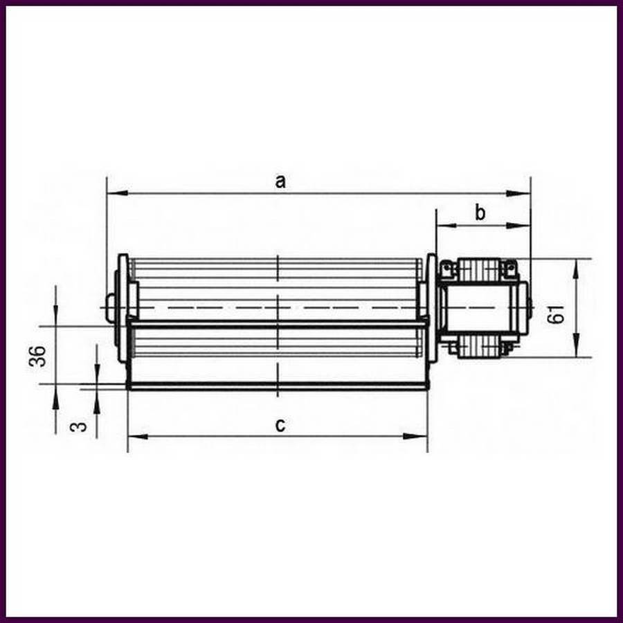 Turbine De Ventilateur À 6 Pales Ø 15CM Pour Four ( Axe Moyen