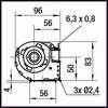 Ventilateur tangentiel EPMS LF3526160 turbine Ø 60 mm L 2 x 180 mm PIECE D'ORIGINE