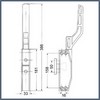 Fermeture de porte de chambre froide DEXION 1825-R 1825R entraxe 158 mm PIECE D'ORIGINE