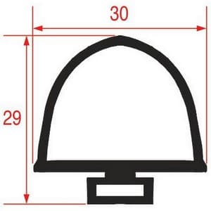 Joint pour cellule  Frigorbox BU.454 de porte de chambre froide par tronon de 6m profil 9992  clipser PIECE D'ORIGINE