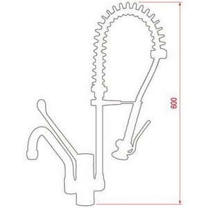 Douche-vaisselle prélavage KLARCO 260G.R030G SHRINK 600 mm avec mitigeur gris PIECE D'ORIGINE