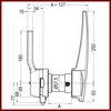 Fermeture de chambre froide épaisseur  STUV 3.31.2704.1 porte 100mm butée à droite  
