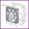 Ventilateur Ebmpapst W2K121-AA01-40 5950 5950W 9283118600 127 x 127 x 38 mm 230 V PIECE D'ORIGINE