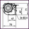 Ventilateur tangentiel POLARIS 1648106045 601000 BN1648106045 turbine Ø 45 mm  60 mm -30 à +110 °C 36 m³/h PIECE D'ORIGINE