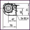 Ventilateur tangentiel Ebmpapst QLK45/3000-2524  turbine 300 mm -30 à +110 °C  200 m³/h PIECE D'ORIGINE