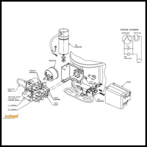 Schémas de branchement du compresseur ACC cubigel Boitier RSCR