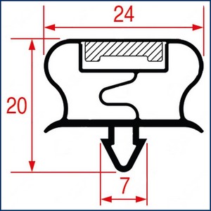 Joint à encastrer MERCATUS LF7100117  620x485 mm PIECE D'ORIGINE 