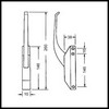 Fermeture pour porte de frigo poignée coudée FERMOD 969 entraxe 117/132 mm avec et serrure