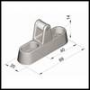 Fermeture pour porte de frigo poignée droite ANGELO PO 36M0600 entraxe 124 133 mm PIECE D'ORIGINE