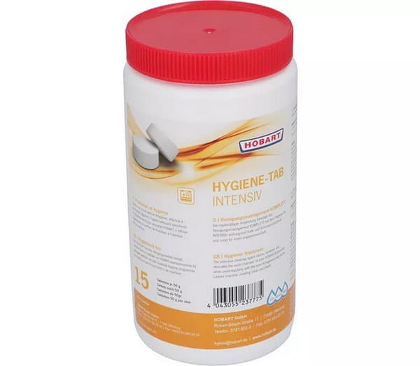 Tablettes désinfectantes Hobart 50g x15 lave-vaisselle pro
