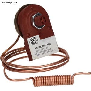 thermostat de sécurité RANCO LM7 P5098 t.max. 80°C 1-pôles 1NC 16A sonde ø 9mm sonde L 50mm tube capillaire 800mm
